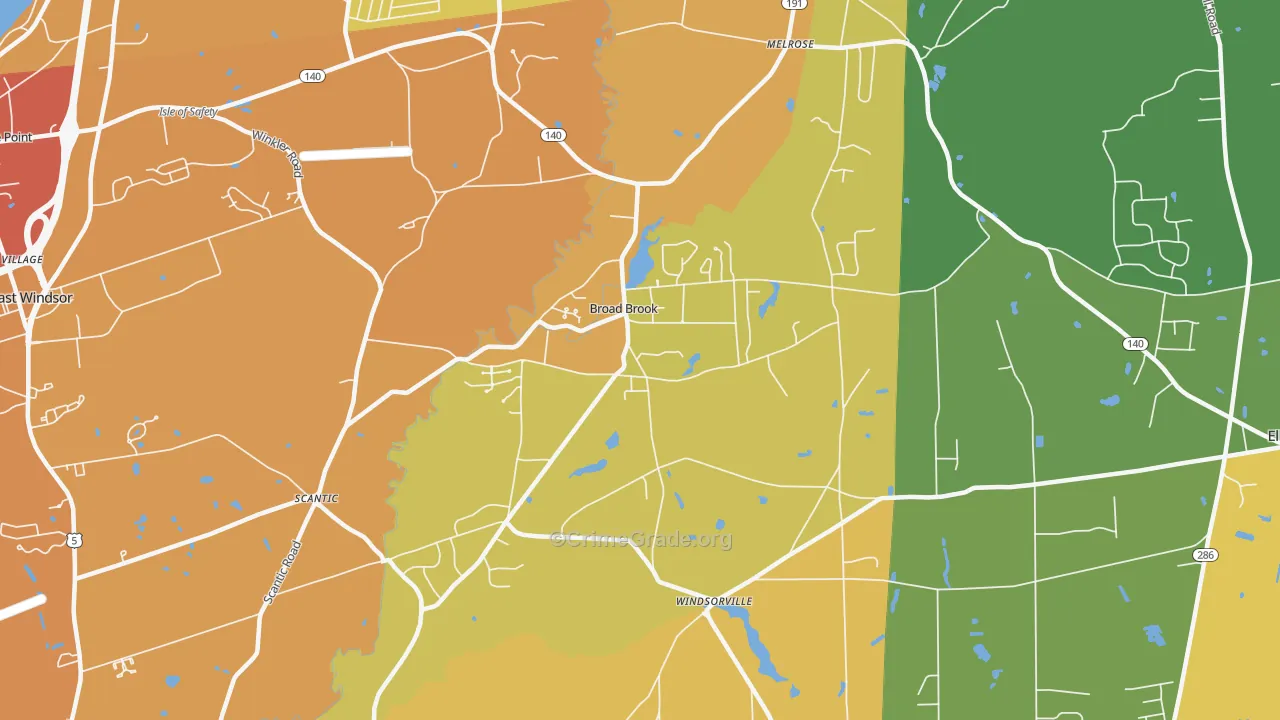 06016, CT Map of Vehicle Theft Rates