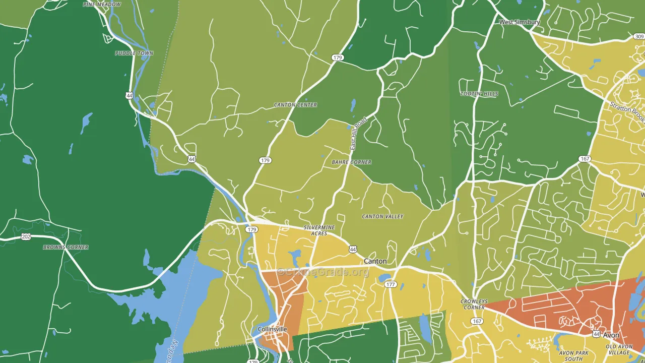 06019, CT Map of Vehicle Theft Rates