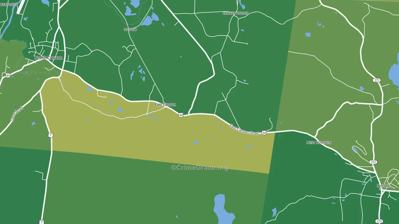 06024, CT Map of Vehicle Theft Rates