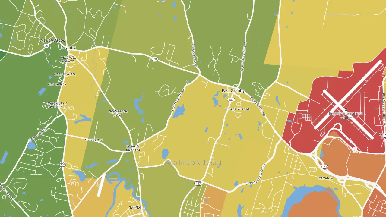 06026, CT Map of Vehicle Theft Rates