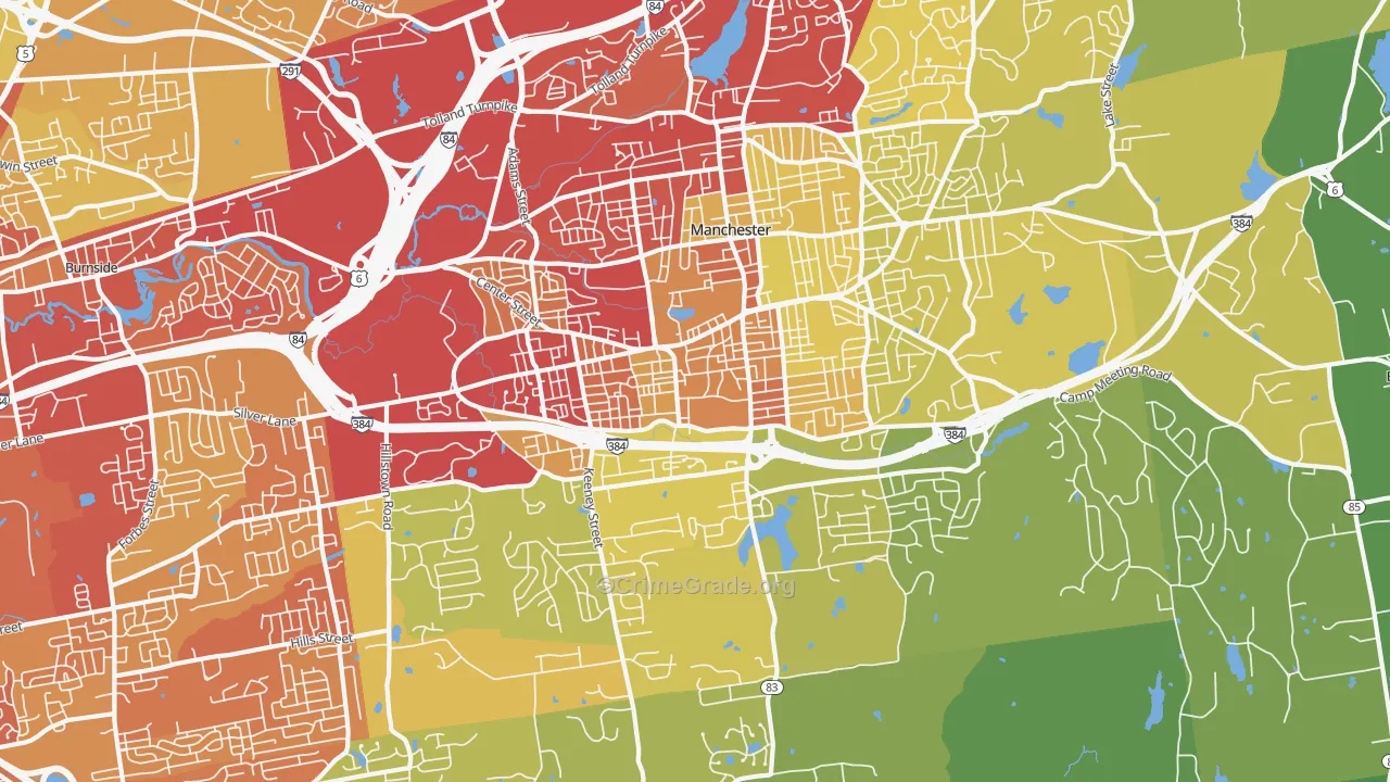 06040, CT Map of Vehicle Theft Rates