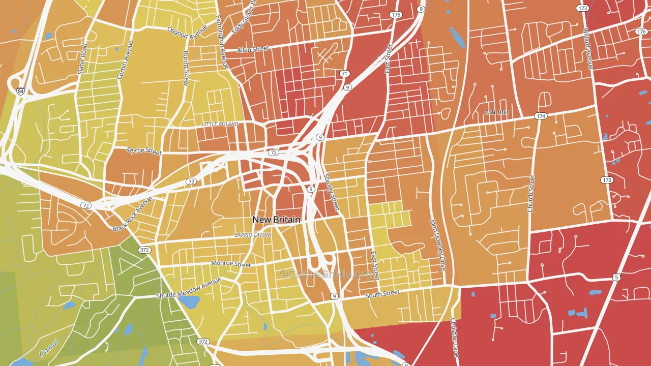 06051, CT Map of Vehicle Theft Rates