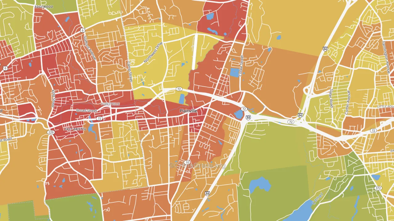 06062, CT Map of Vehicle Theft Rates