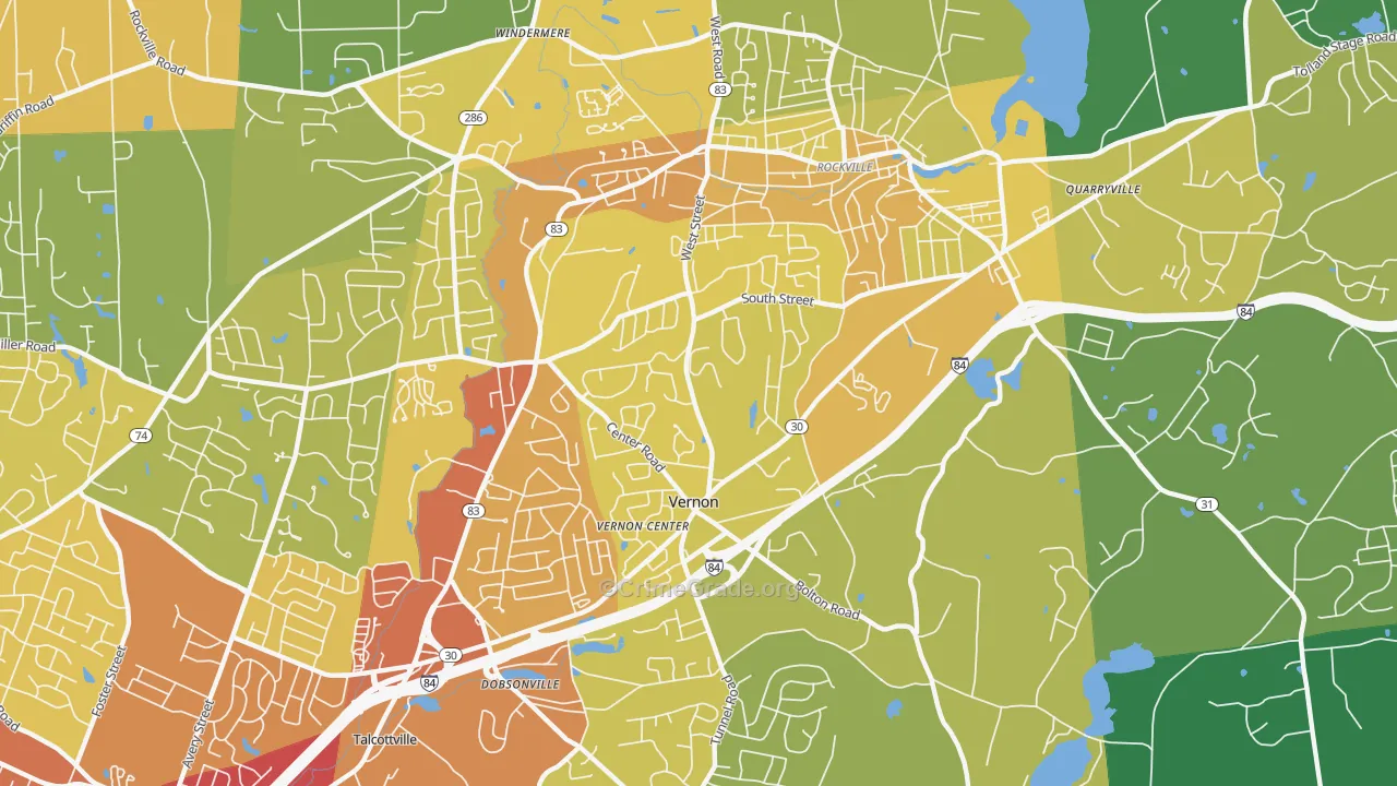 06066, CT Map of Vehicle Theft Rates