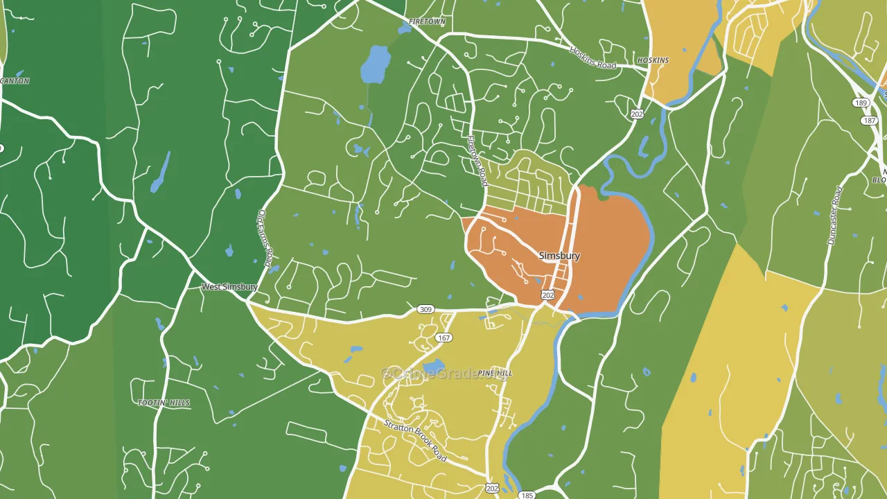 06070, CT Map of Vehicle Theft Rates