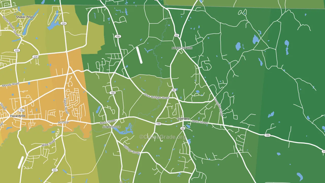 06071, CT Map of Vehicle Theft Rates