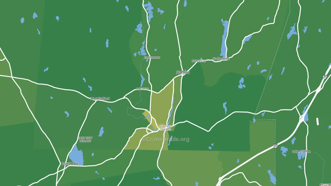 06076, CT Map of Vehicle Theft Rates