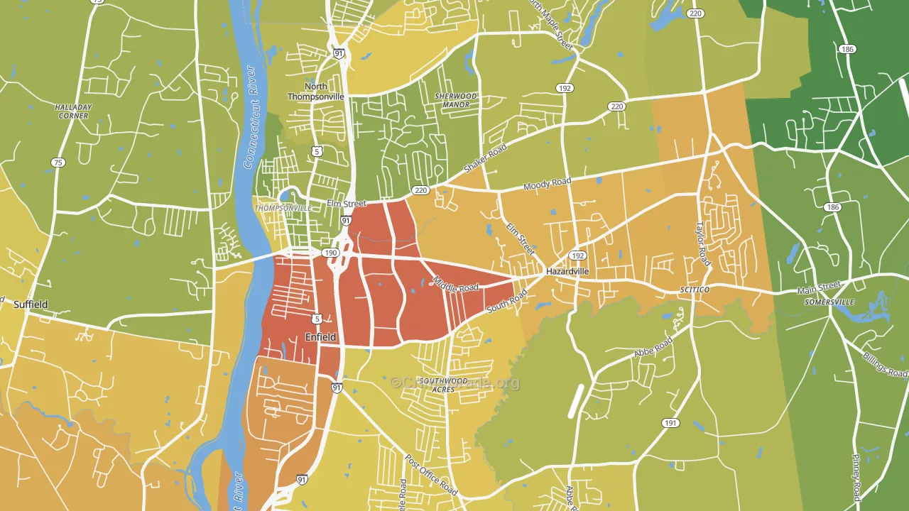 06082, CT Map of Vehicle Theft Rates