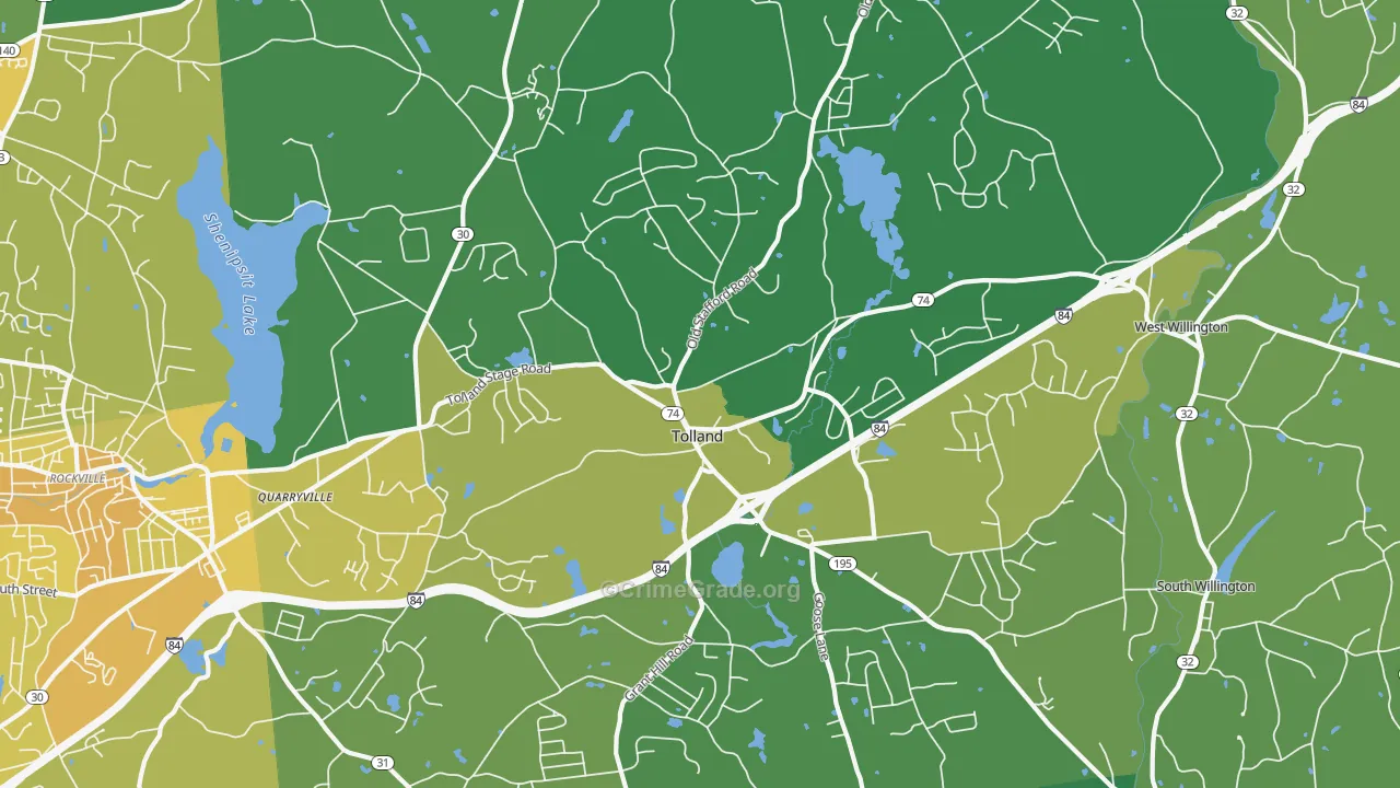 06084, CT Map of Vehicle Theft Rates
