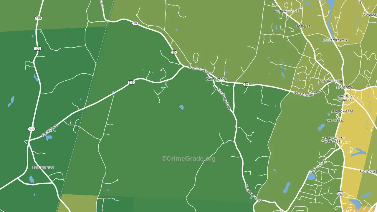 06090, CT Map of Vehicle Theft Rates