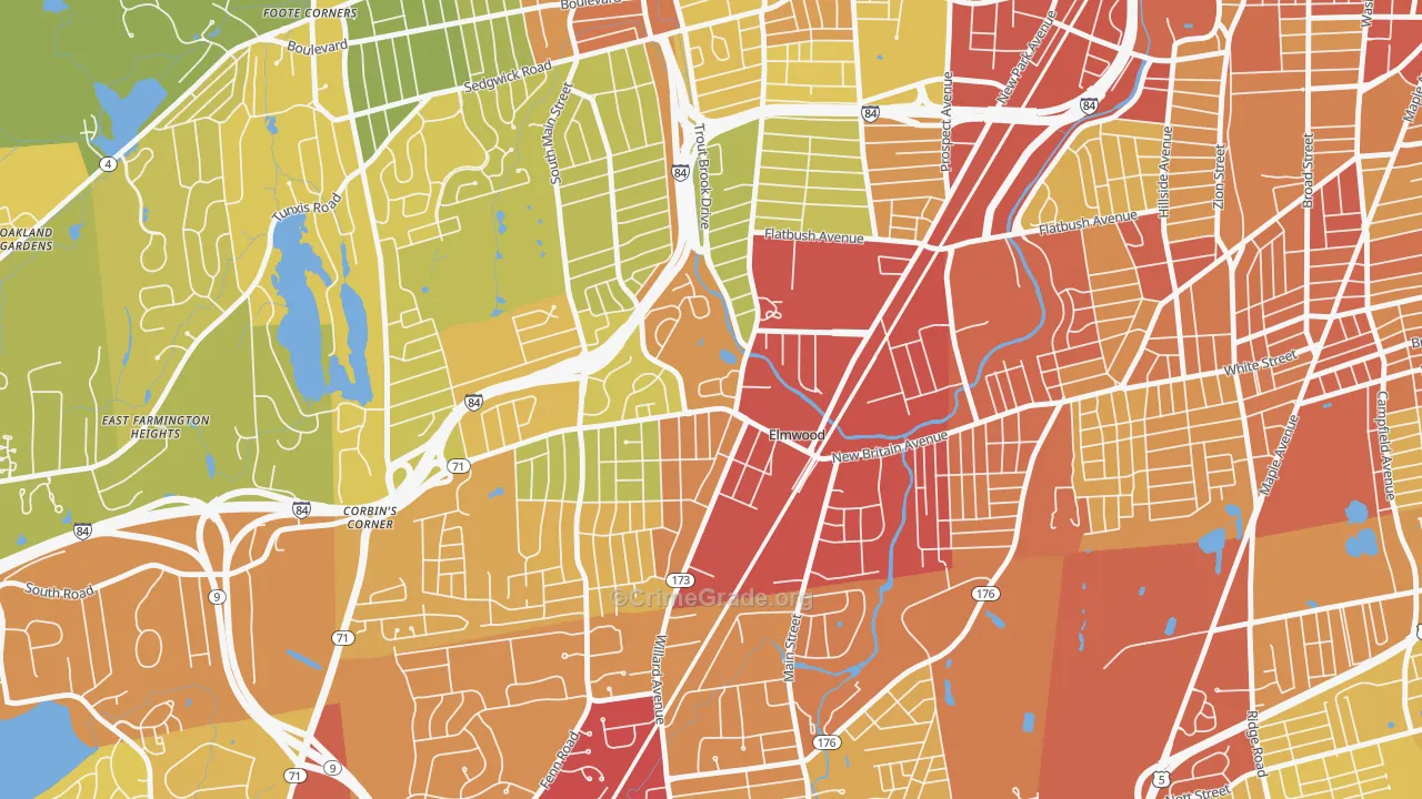 06110, CT Map of Vehicle Theft Rates