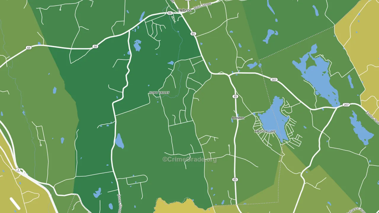 06231, CT Map of Vehicle Theft Rates