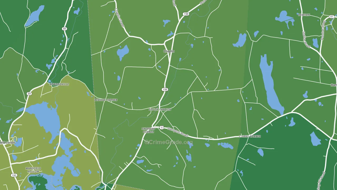 06235, CT Map of Vehicle Theft Rates