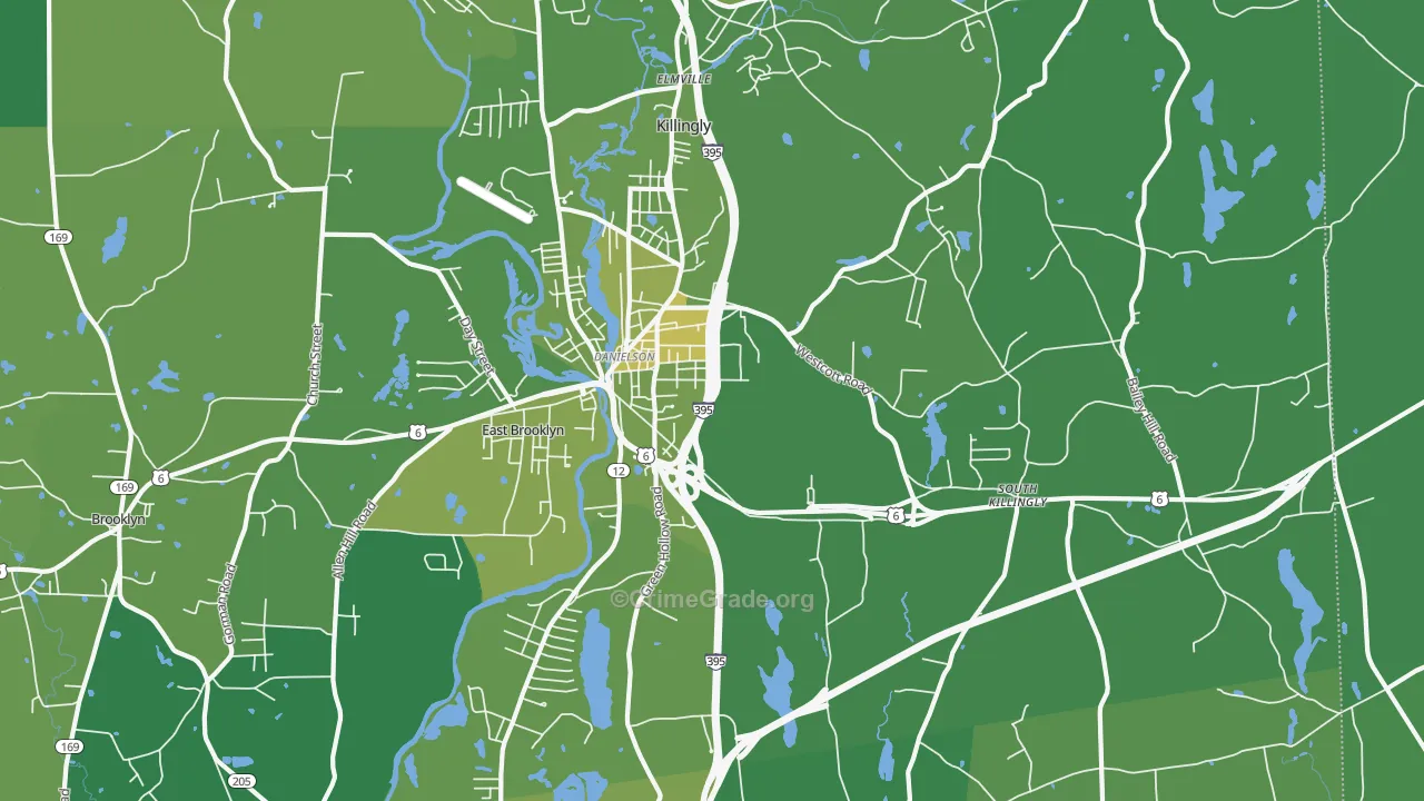 06239, CT Map of Vehicle Theft Rates