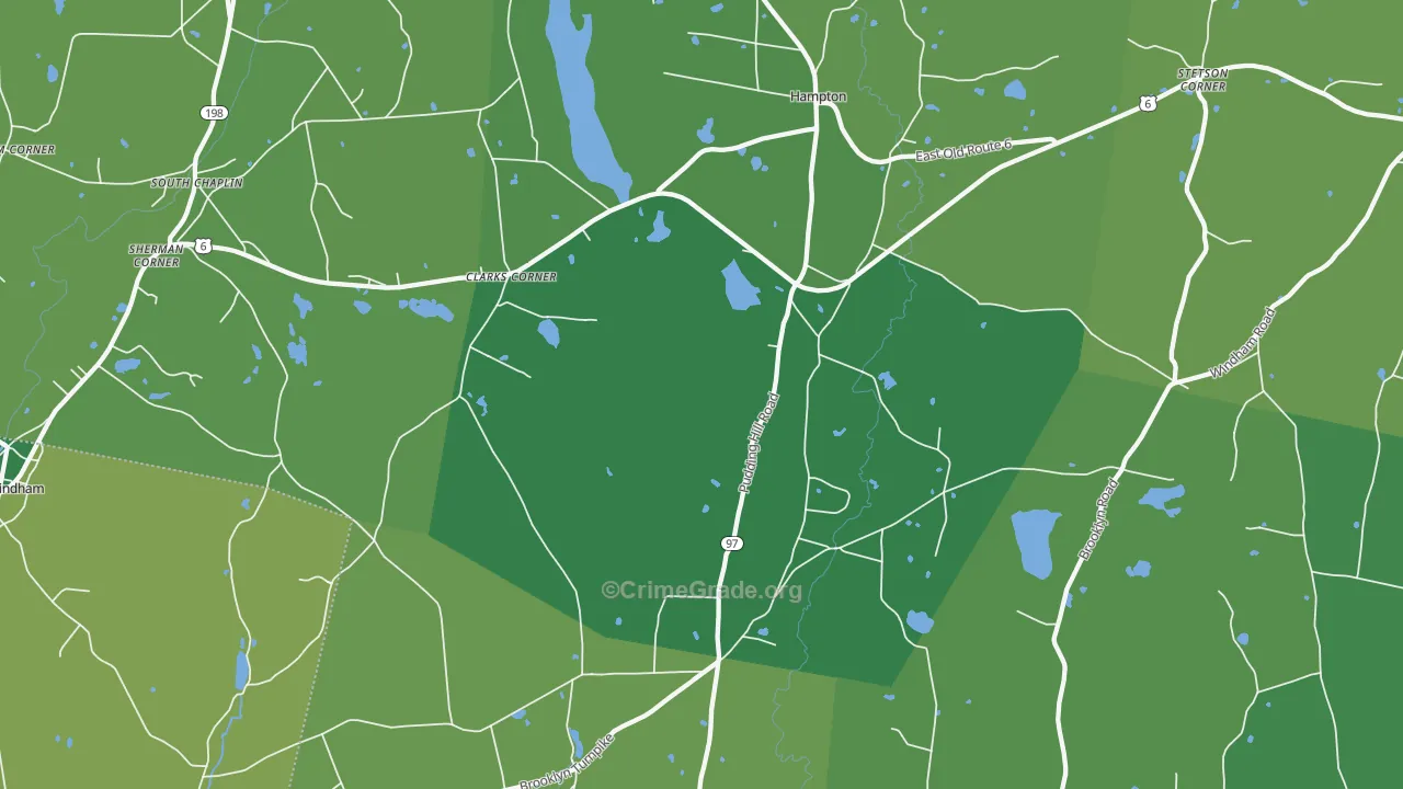 06247, CT Map of Vehicle Theft Rates