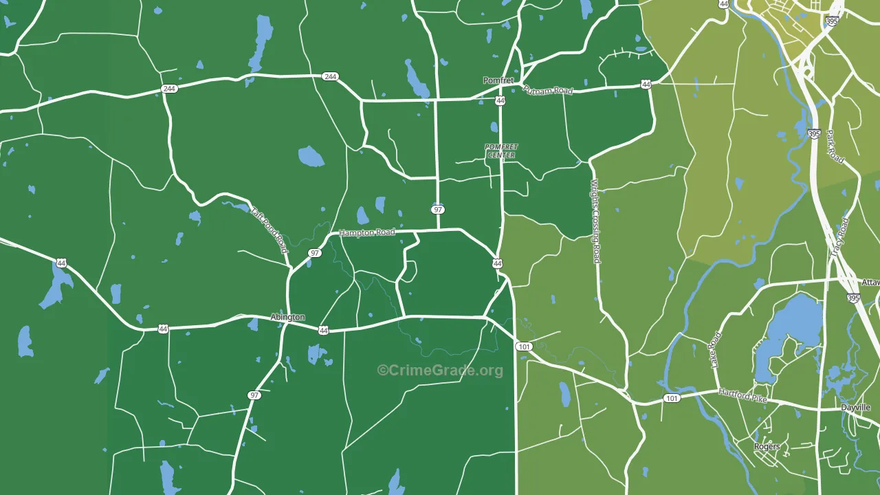 06259, CT Map of Vehicle Theft Rates