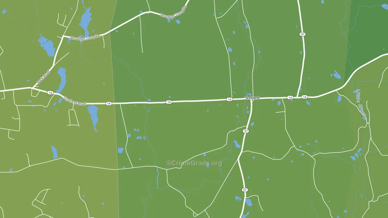 06264, CT Map of Vehicle Theft Rates