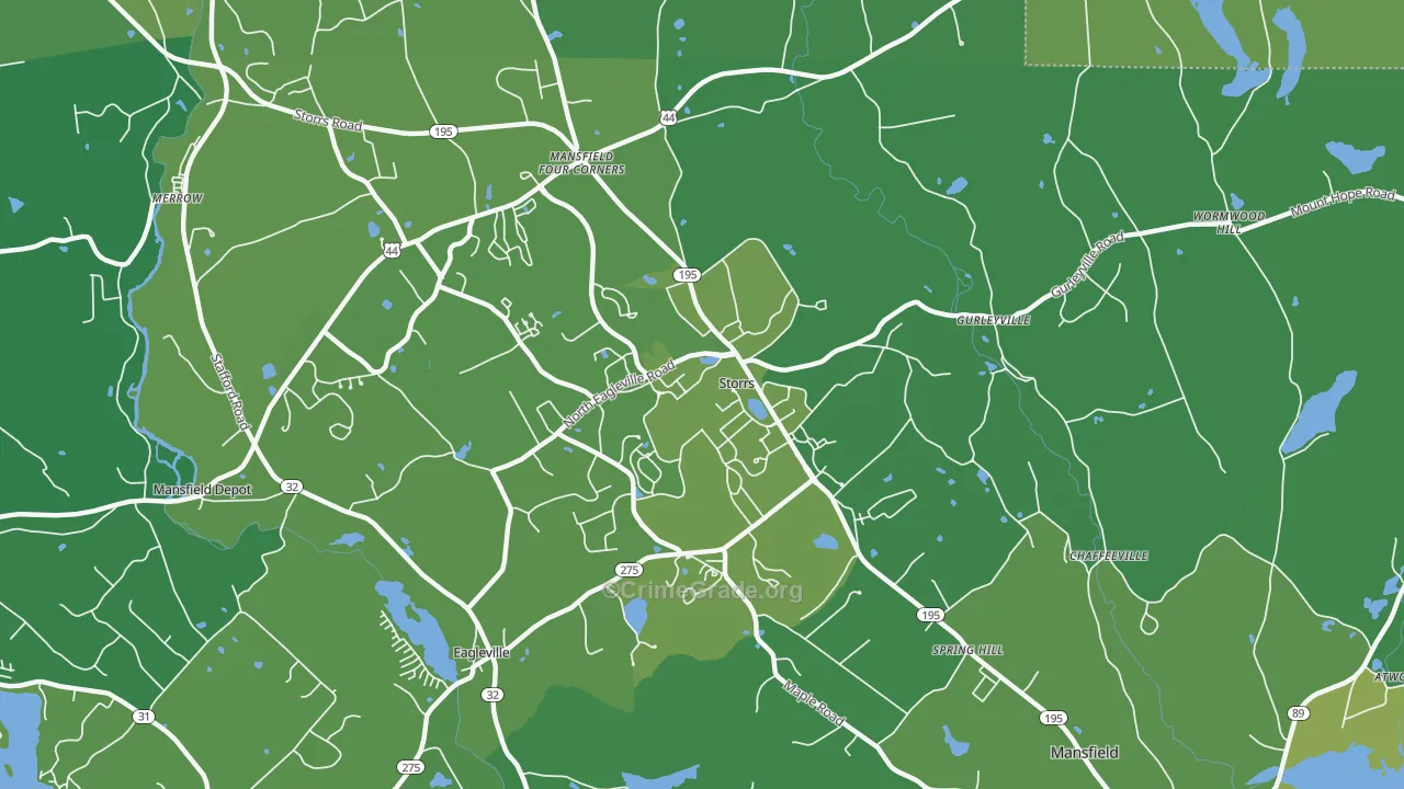 06269, CT Map of Vehicle Theft Rates