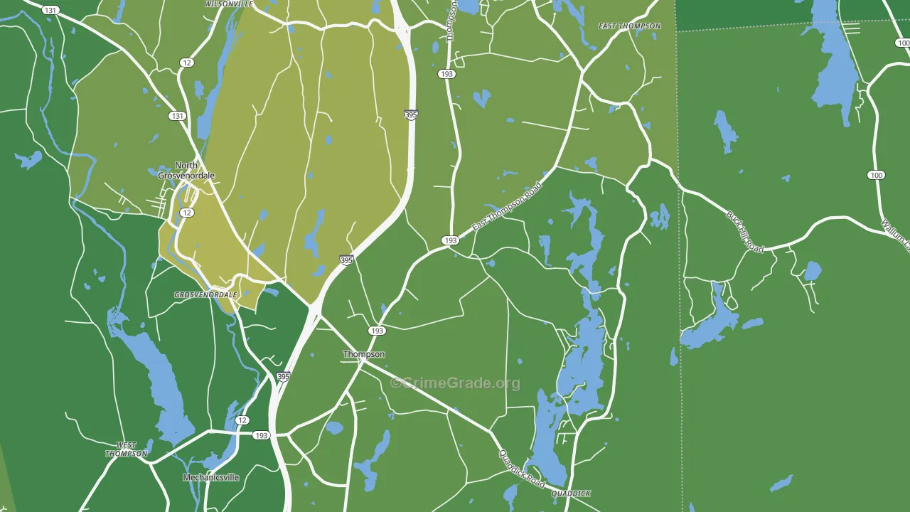 06277, CT Map of Vehicle Theft Rates