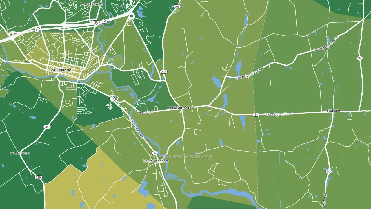 06280, CT Map of Vehicle Theft Rates