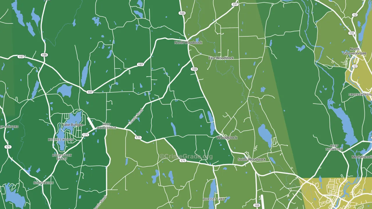 06281, CT Map of Vehicle Theft Rates