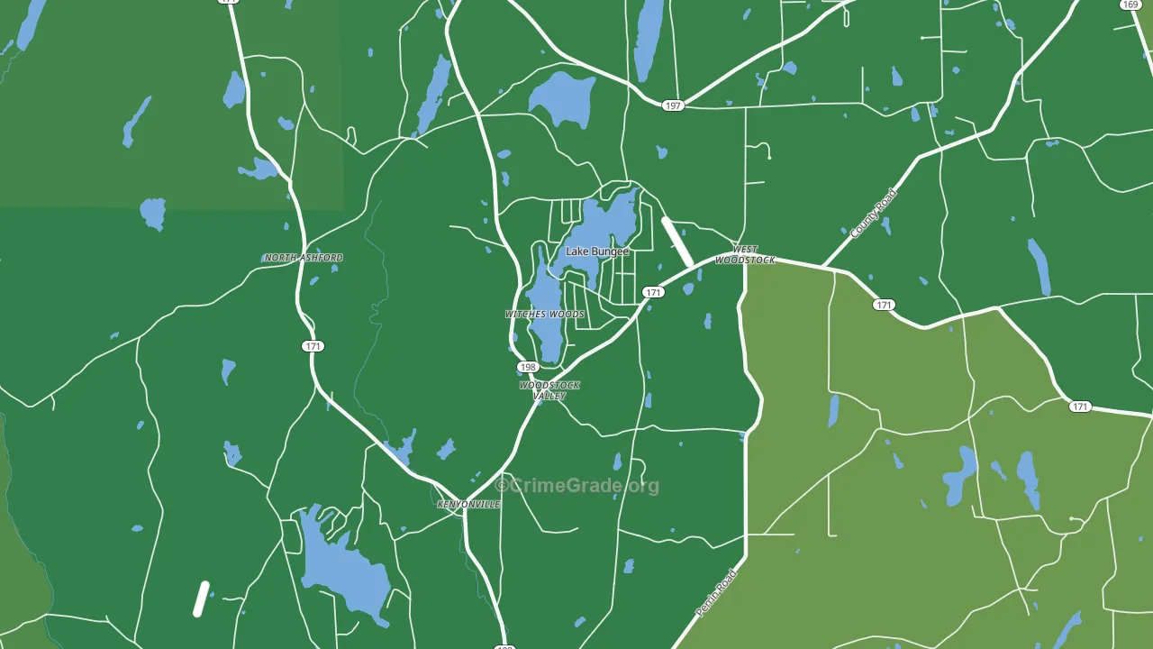 06282, CT Map of Vehicle Theft Rates