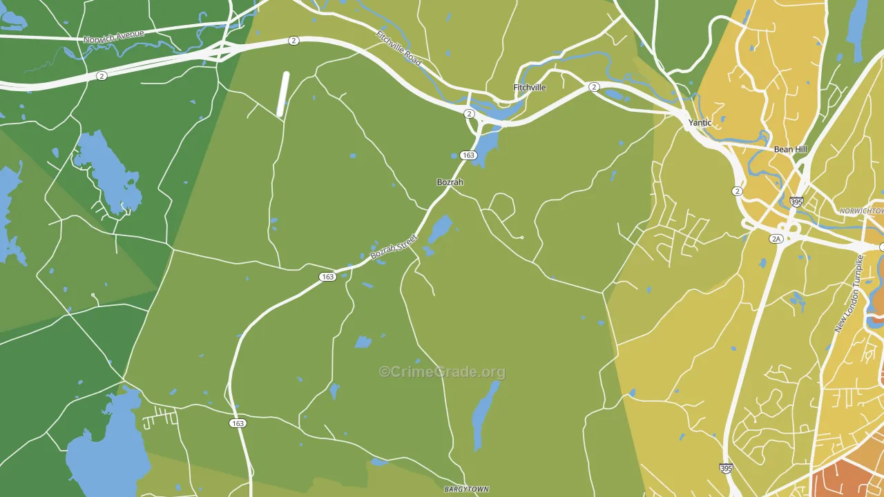 06334, CT Map of Vehicle Theft Rates