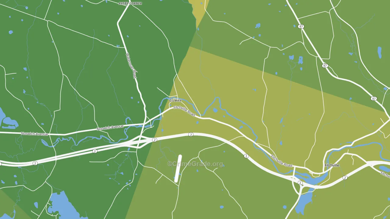06336, CT Map of Vehicle Theft Rates