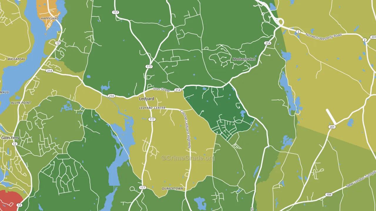 06339, CT Map of Vehicle Theft Rates