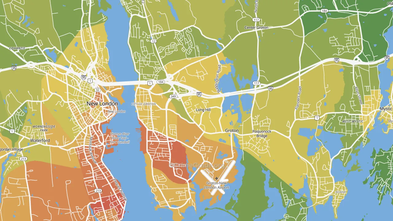 06340, CT Map of Vehicle Theft Rates