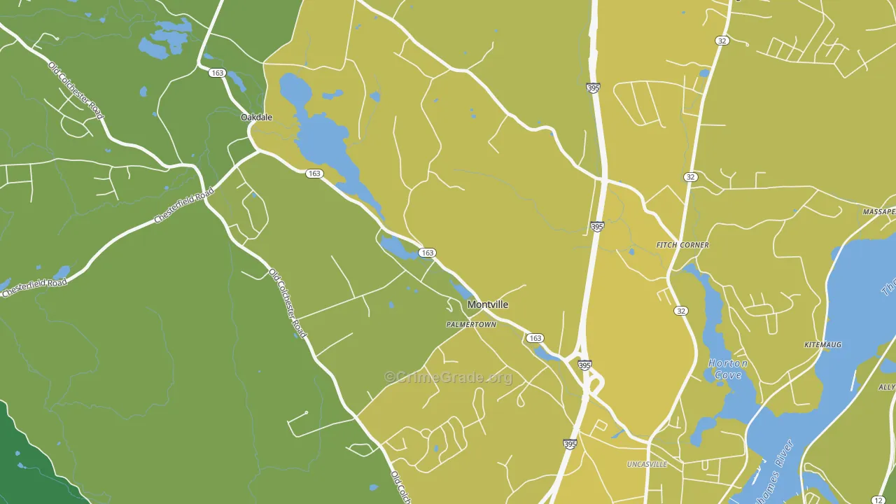 06353, CT Map of Vehicle Theft Rates
