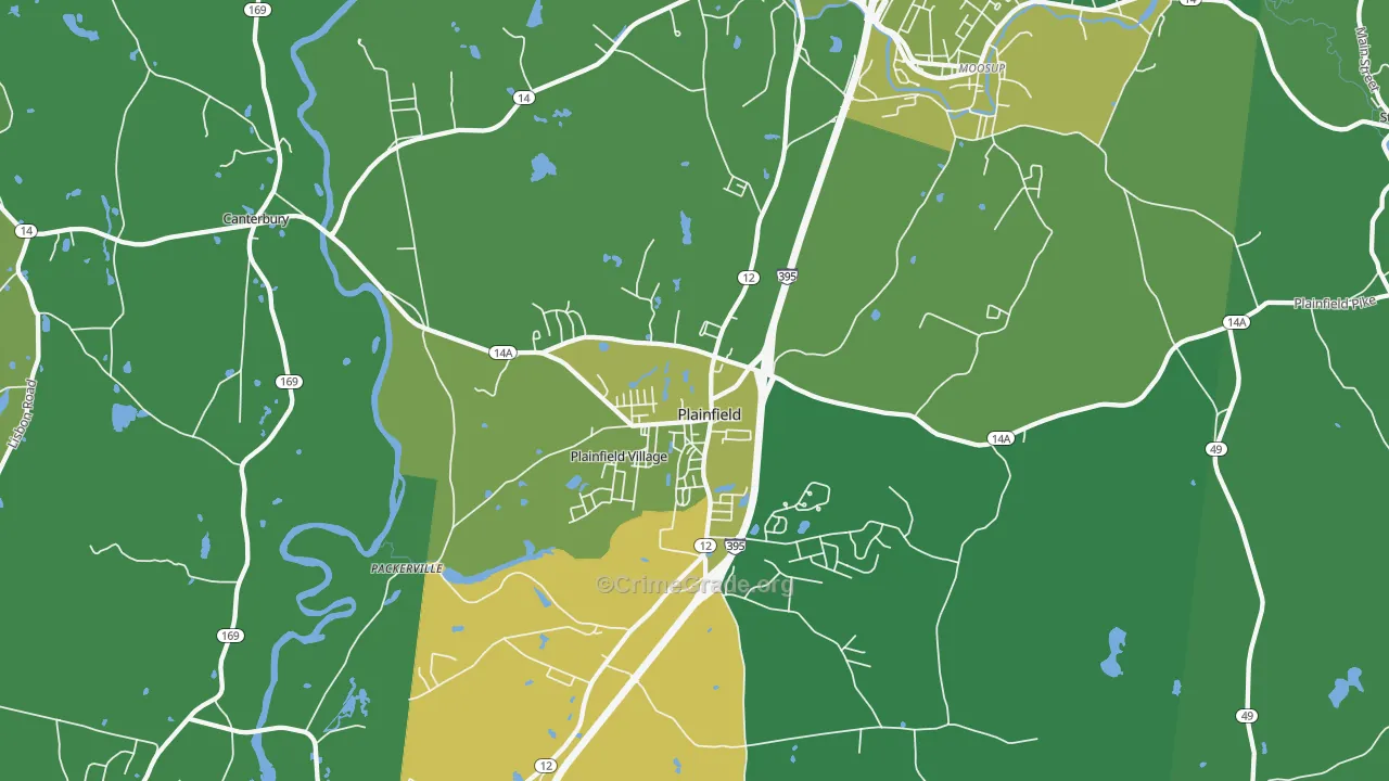06374, CT Map of Vehicle Theft Rates