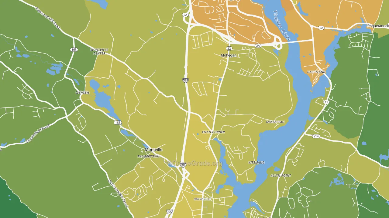 06382, CT Map of Vehicle Theft Rates