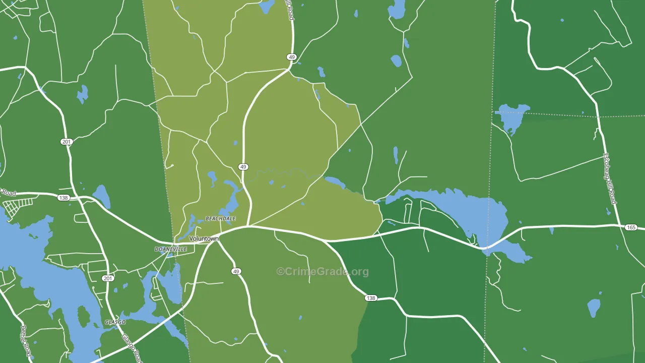 06384, CT Map of Vehicle Theft Rates