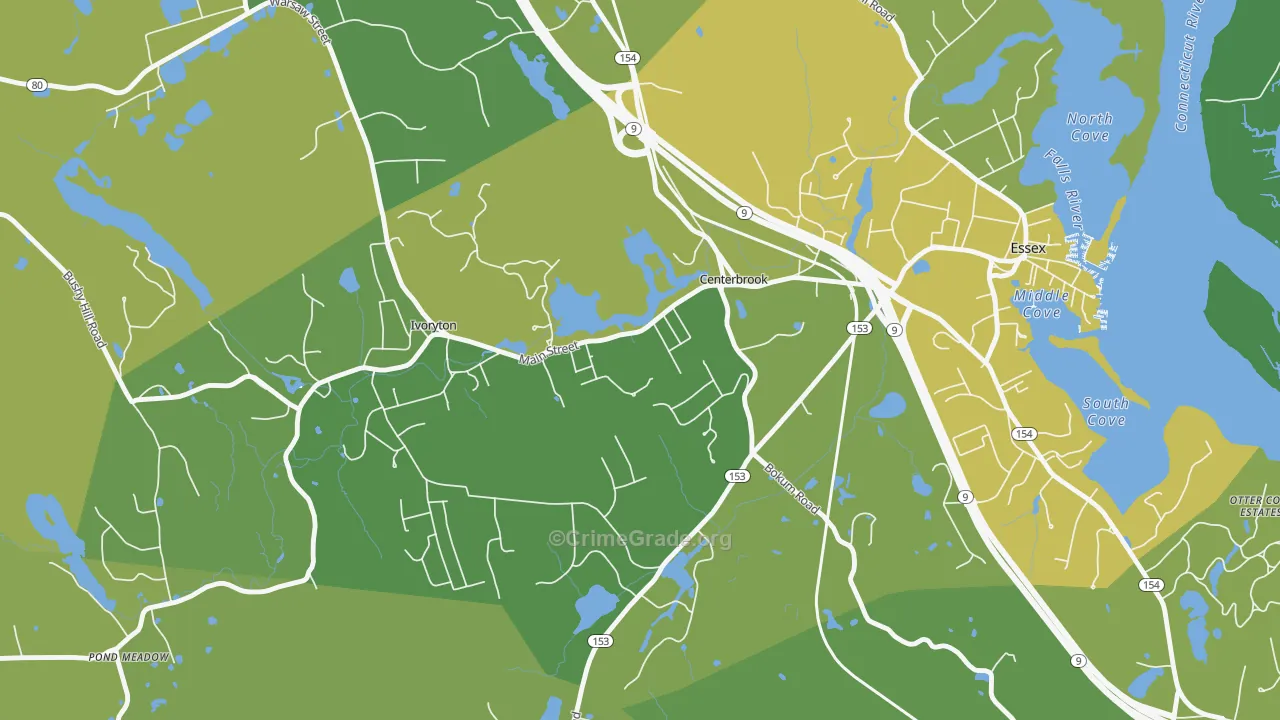 06409, CT Map of Vehicle Theft Rates