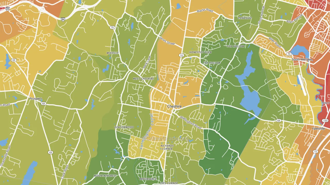 06410, CT Map of Vehicle Theft Rates