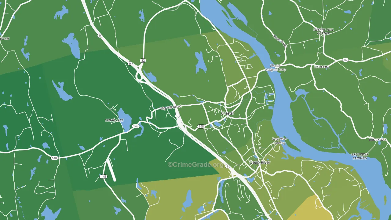 06412, CT Map of Vehicle Theft Rates