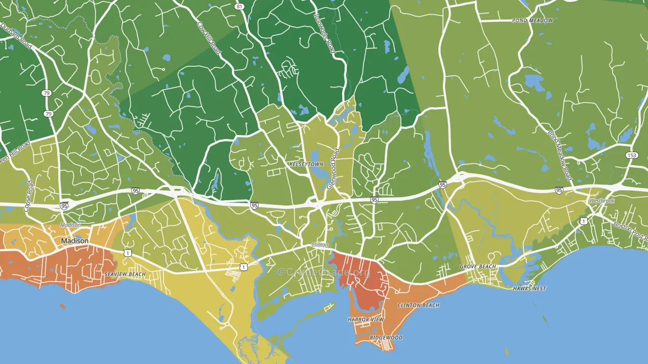 06413, CT Map of Vehicle Theft Rates