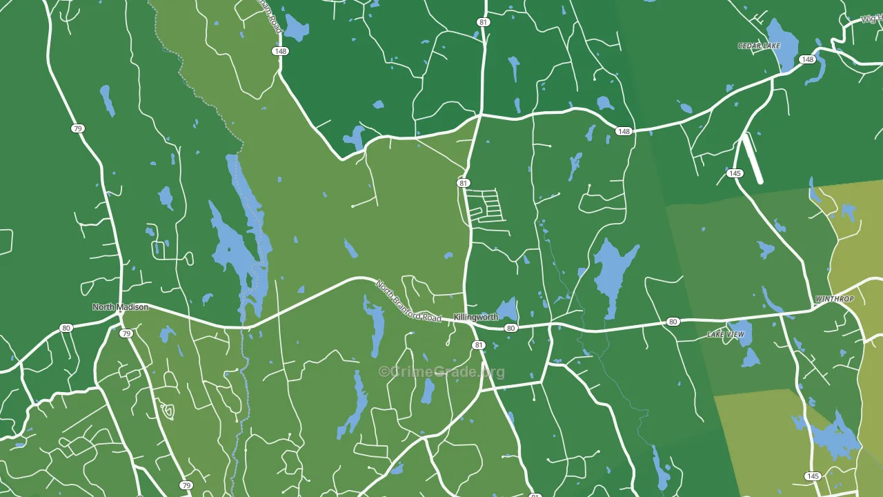 06419, CT Map of Vehicle Theft Rates