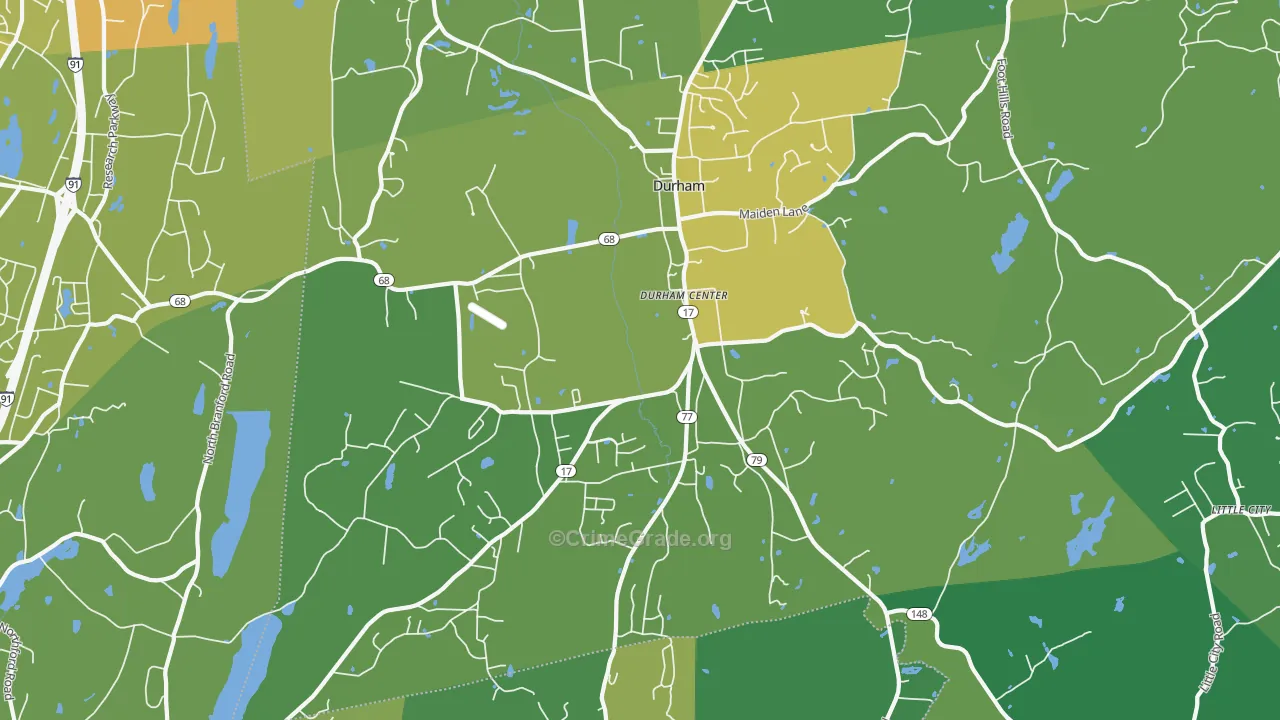 06422, CT Map of Vehicle Theft Rates