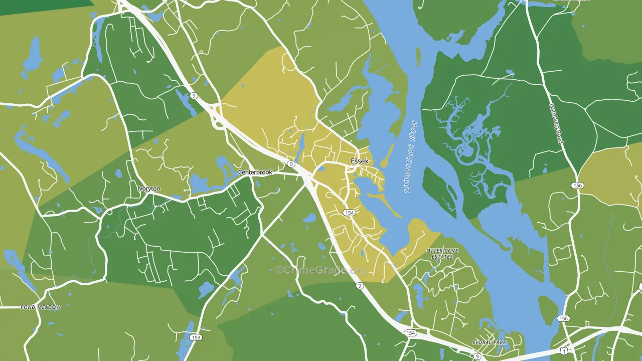 06426, CT Map of Vehicle Theft Rates