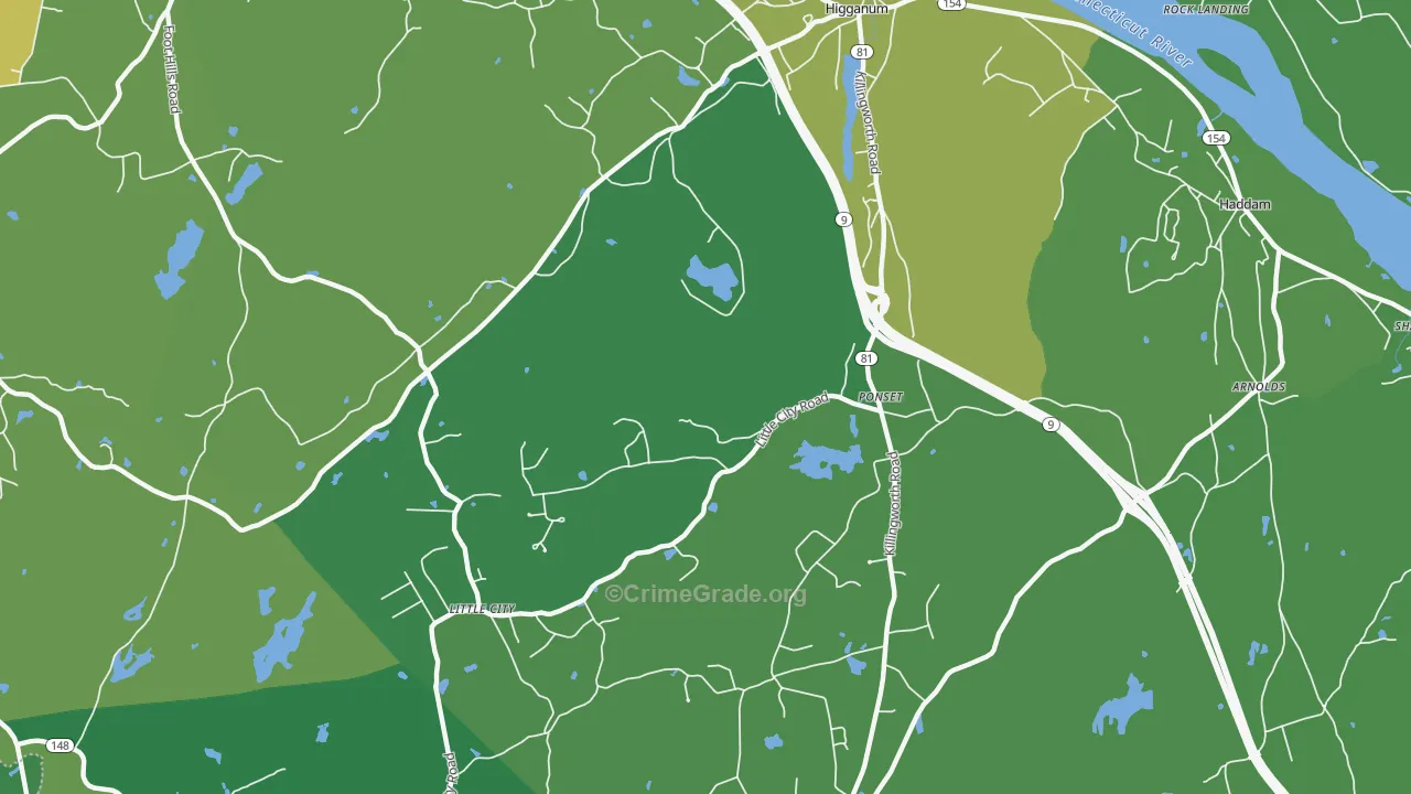 06441, CT Map of Vehicle Theft Rates