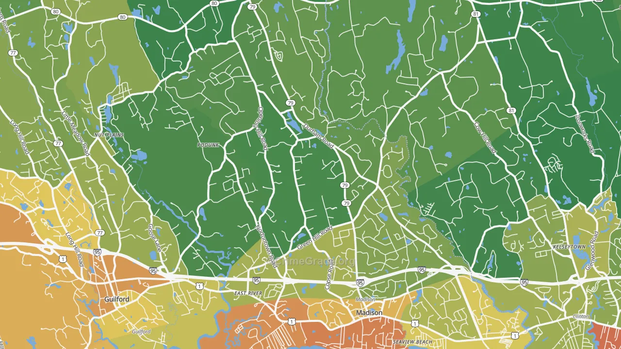 06443, CT Map of Vehicle Theft Rates
