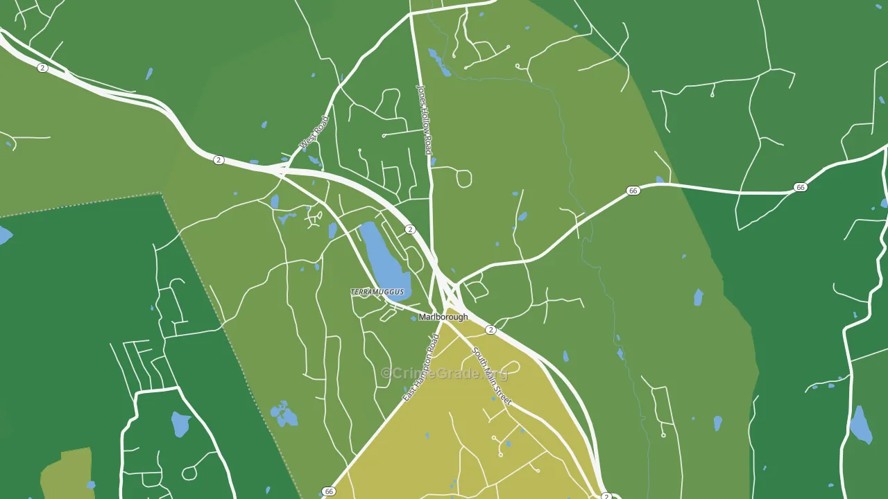 06447, CT Map of Vehicle Theft Rates
