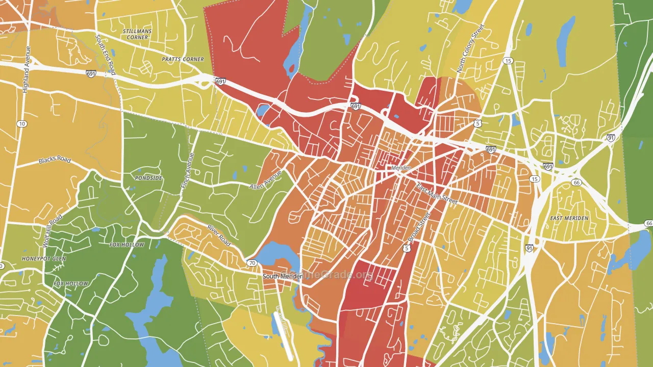 06451, CT Map of Vehicle Theft Rates