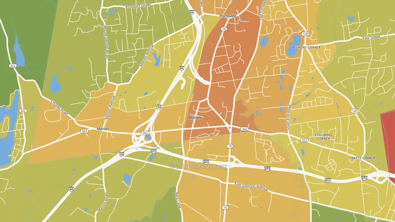 06467, CT Map of Vehicle Theft Rates