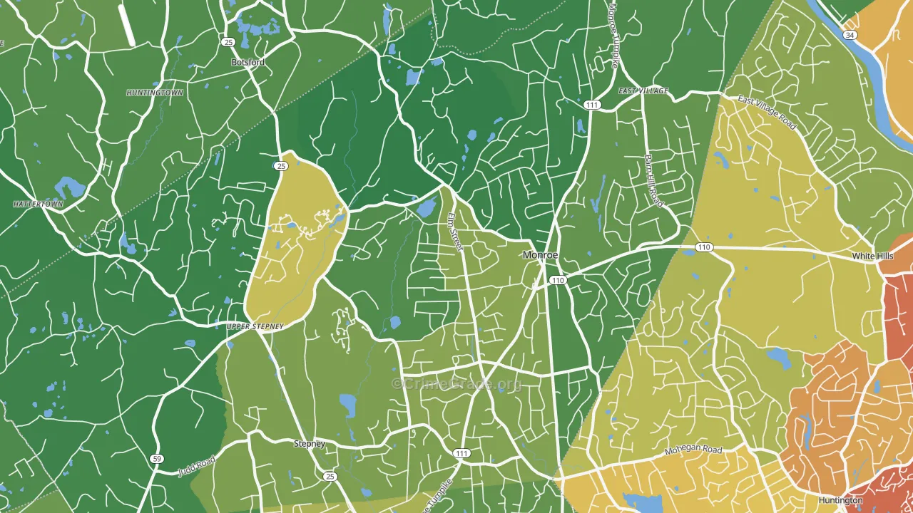 06468, CT Map of Vehicle Theft Rates