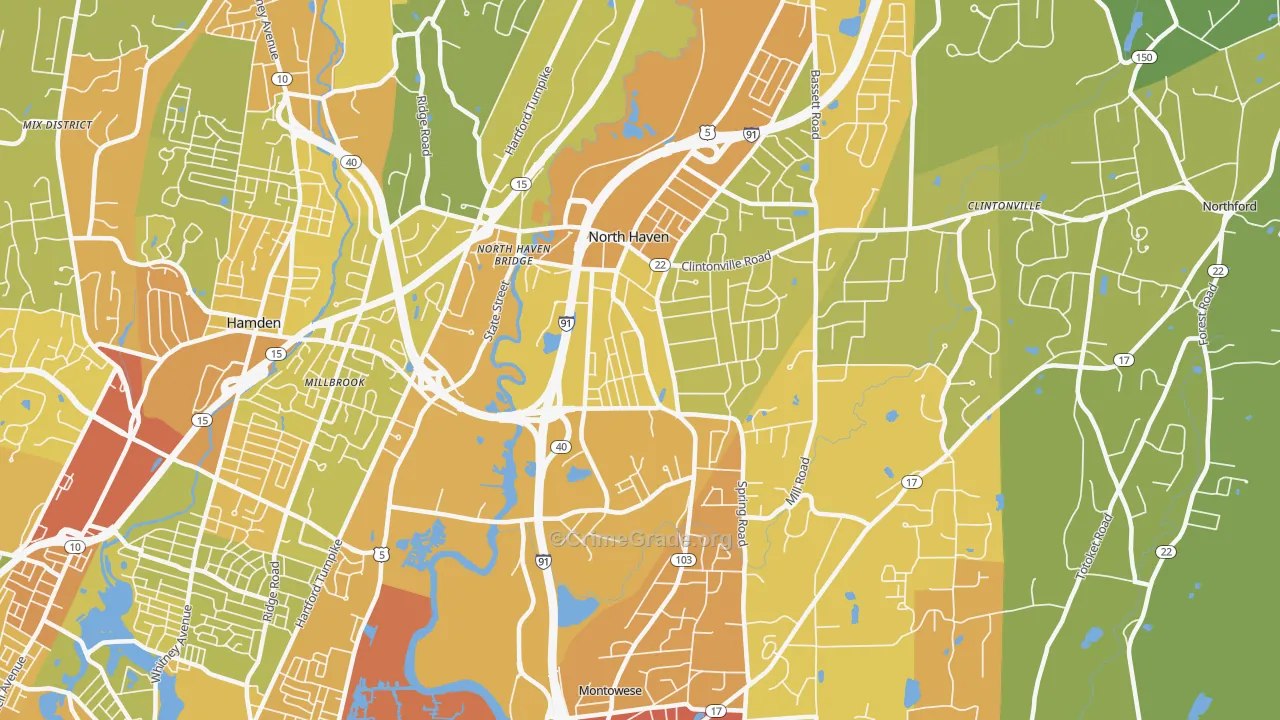 06473, CT Map of Vehicle Theft Rates