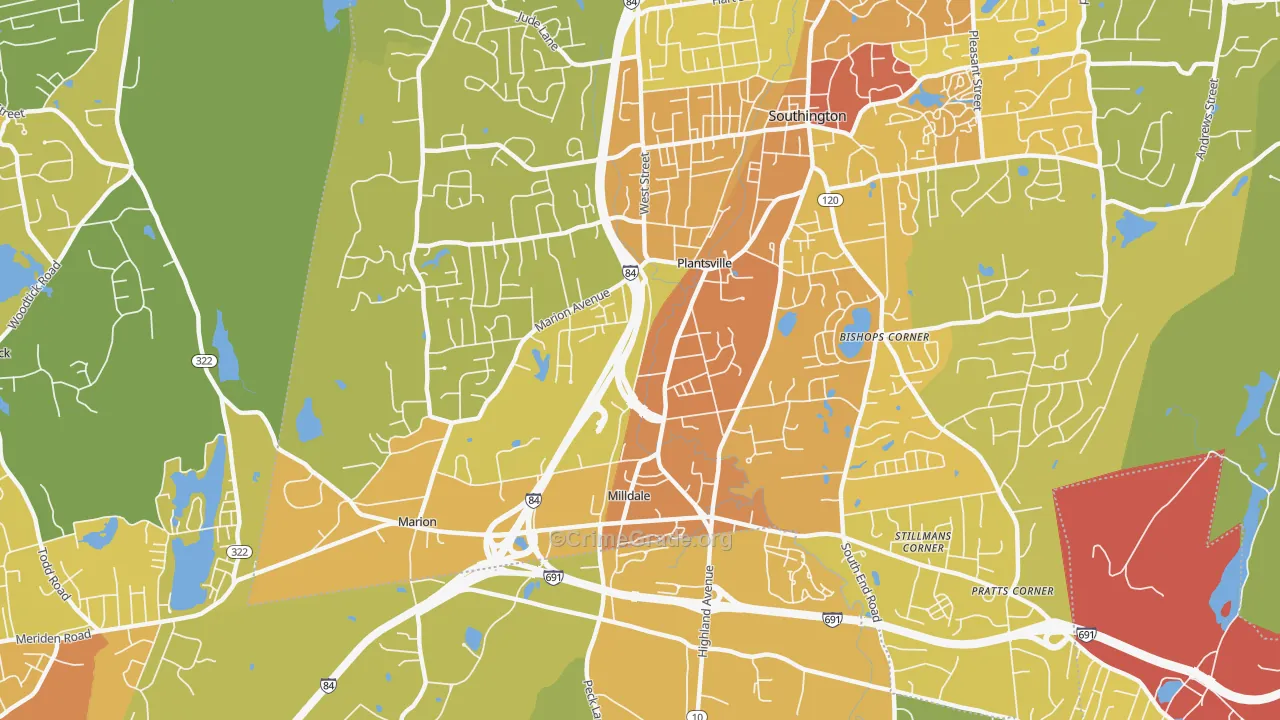 06479, CT Map of Vehicle Theft Rates