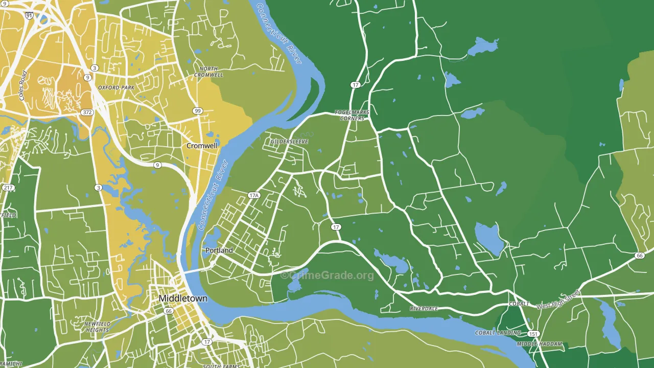 06480, CT Map of Vehicle Theft Rates